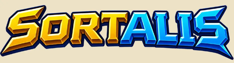 The SORTALIS wordmark in gold and blue, on parchment.